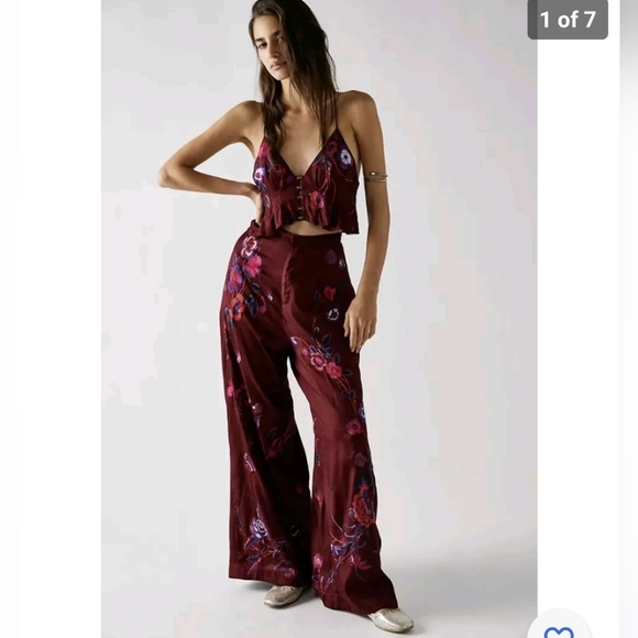 Free People Pants - Free People Mimi Embroidered Set (Pants Only )